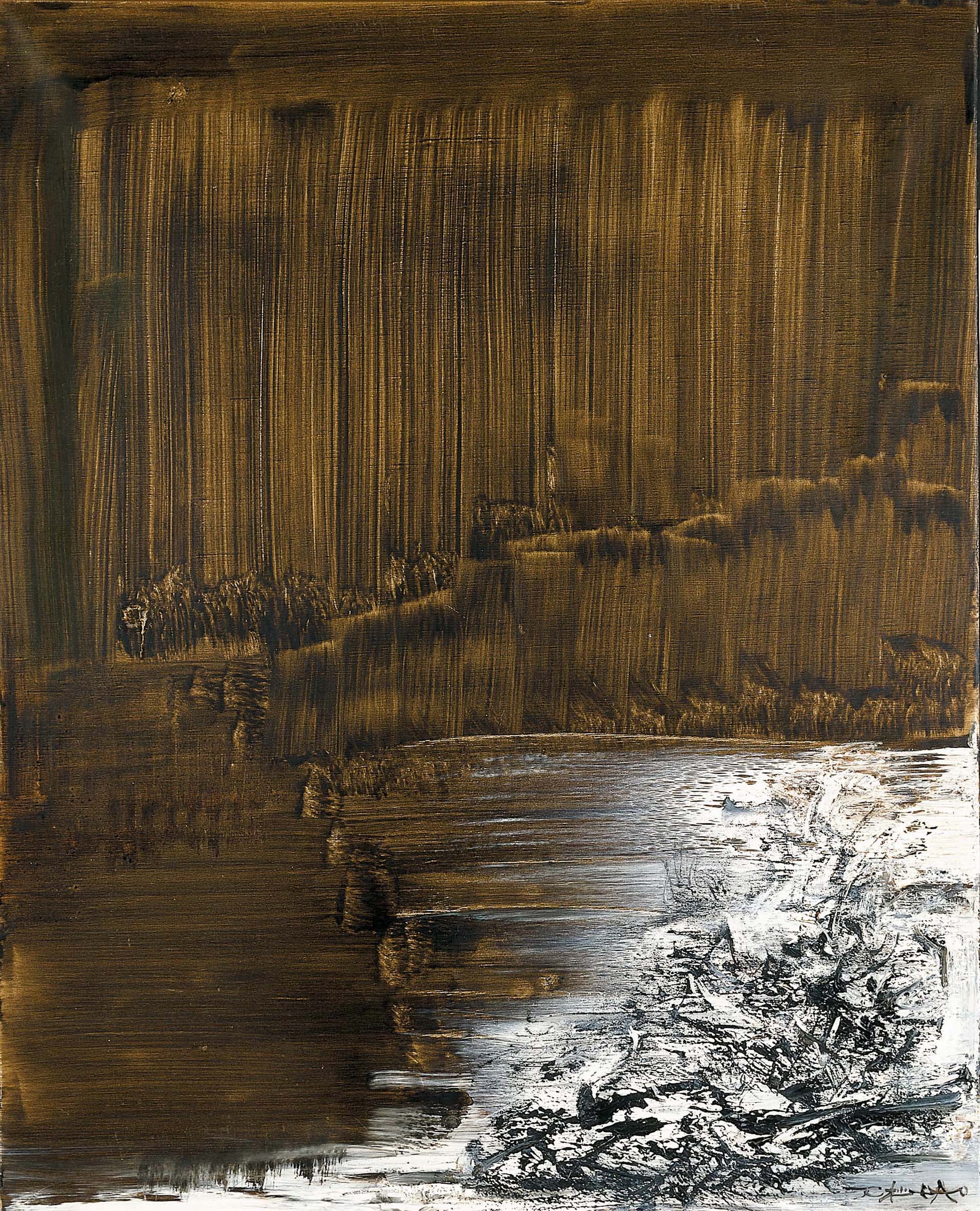 Photo 4 Les œuvres de Hans Hartung, Zao Wou-Ki et Maria-Helena Vieira da Silva dans la salle Abstractions au Musée d’art moderne de Paris. Photo Y.H. Droits réservés