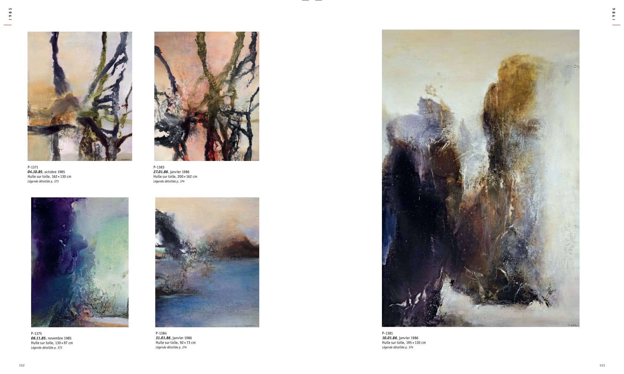 Les œuvres de Hans Hartung, Zao Wou-Ki et Maria-Helena Vieira da Silva dans la salle Abstractions au Musée d’art moderne de Paris. Photo Y.H. Droits réservés<br />
