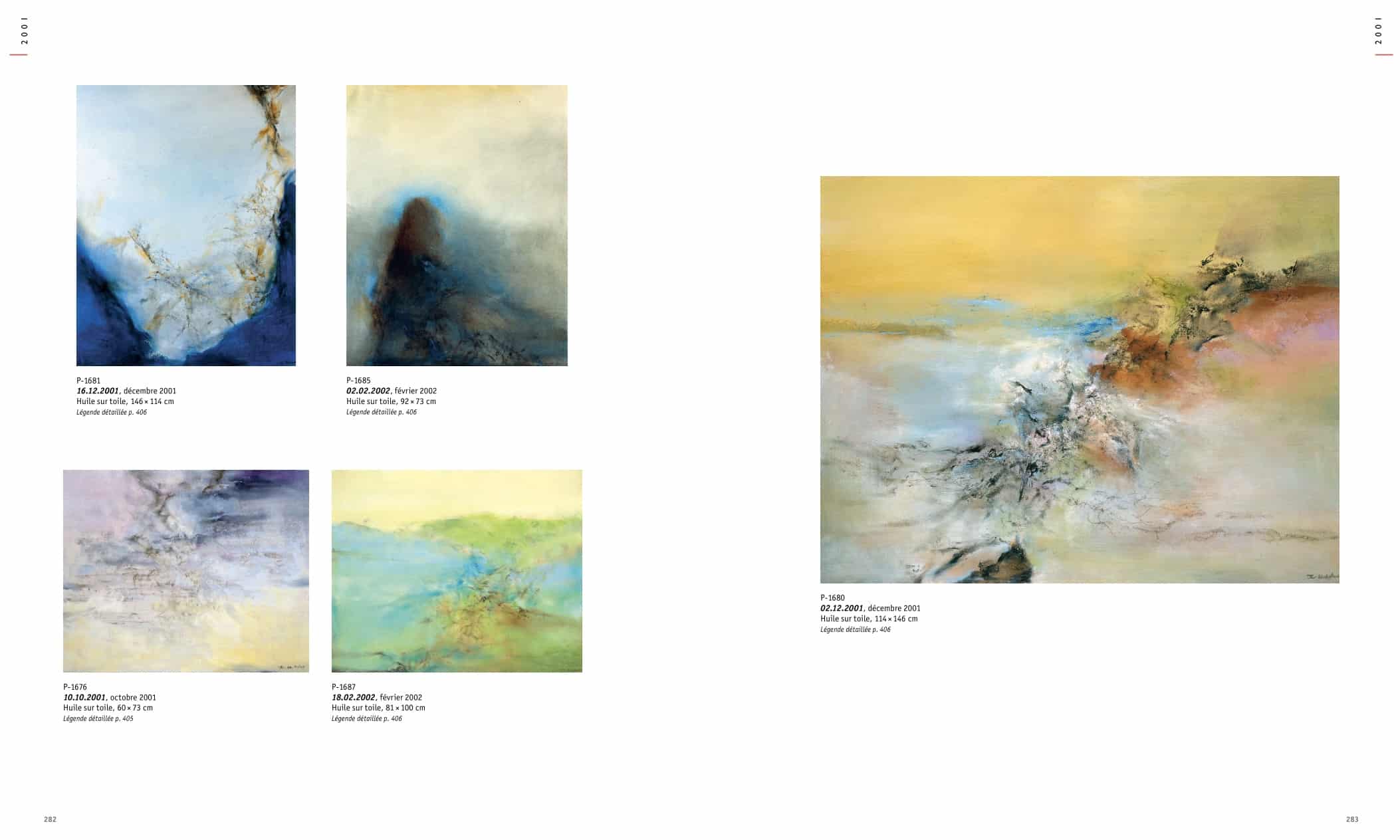 Les œuvres de Hans Hartung, Zao Wou-Ki et Maria-Helena Vieira da Silva dans la salle Abstractions au Musée d’art moderne de Paris. Photo Y.H. Droits réservés<br />
